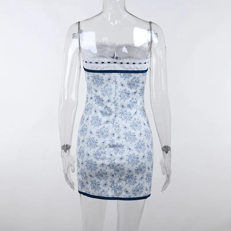 Floral Print Vintage Mini Dress