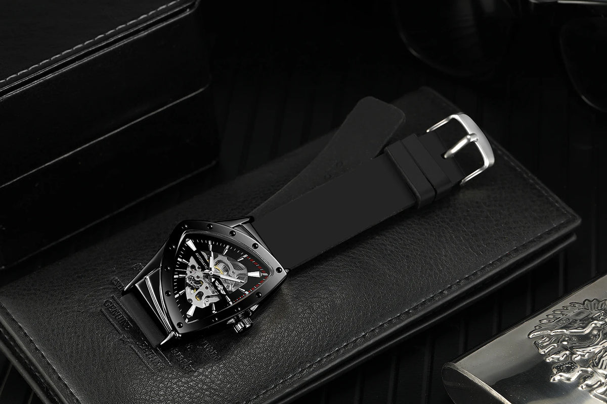 Luxury Triangle Steel Skeleton Automatic Watch