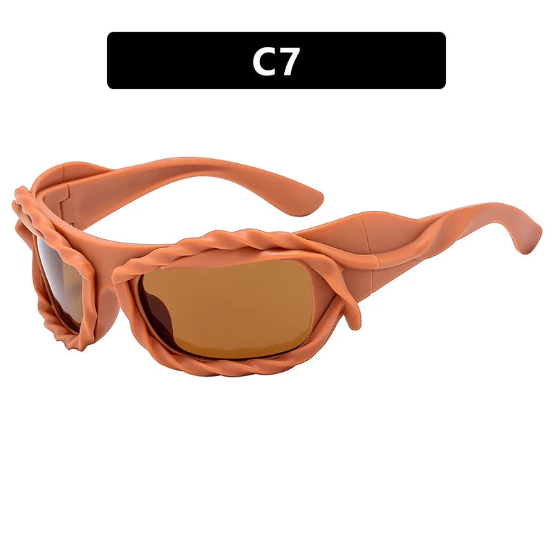Y2K Twisted Irregular Sunglasses