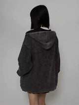 Y2K Cozy Zipper Oversized Hoodies Shirt
