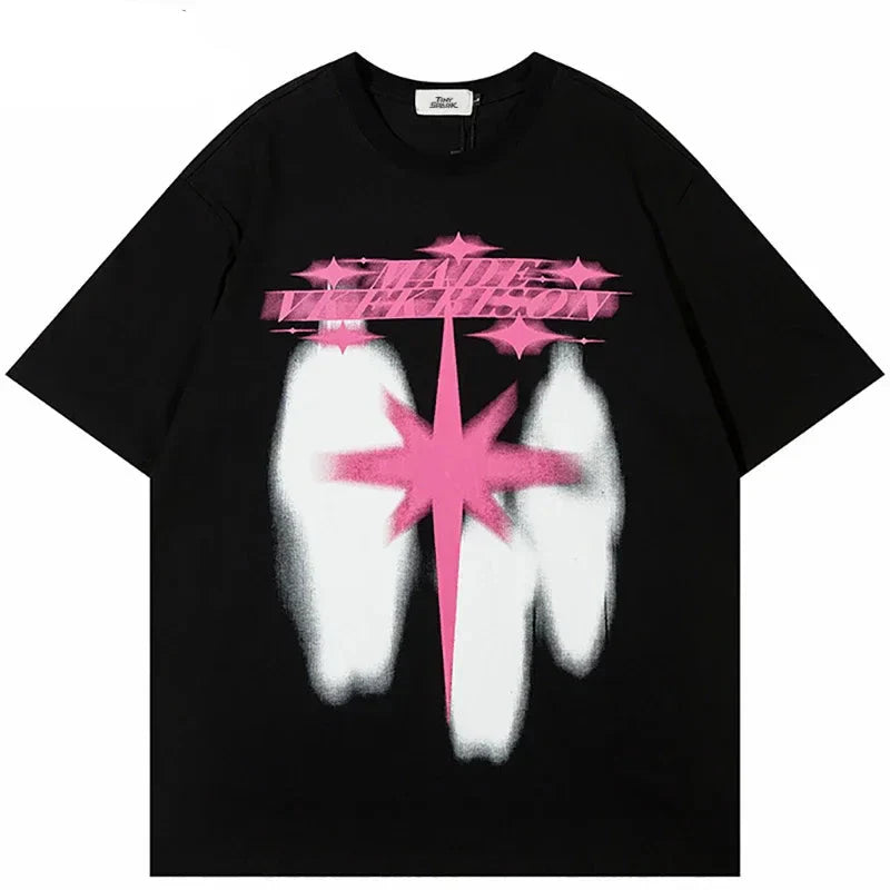 Oversized Shadow Star Graphic T-Shirt