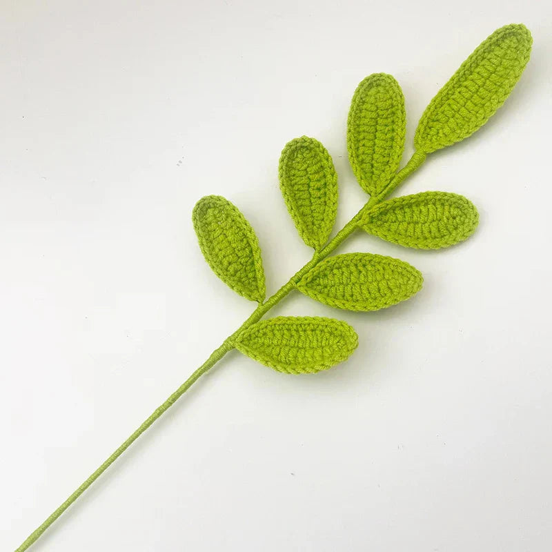 Hand-knitted Crochet Bouquet Woven Leaves Valentine's Day
