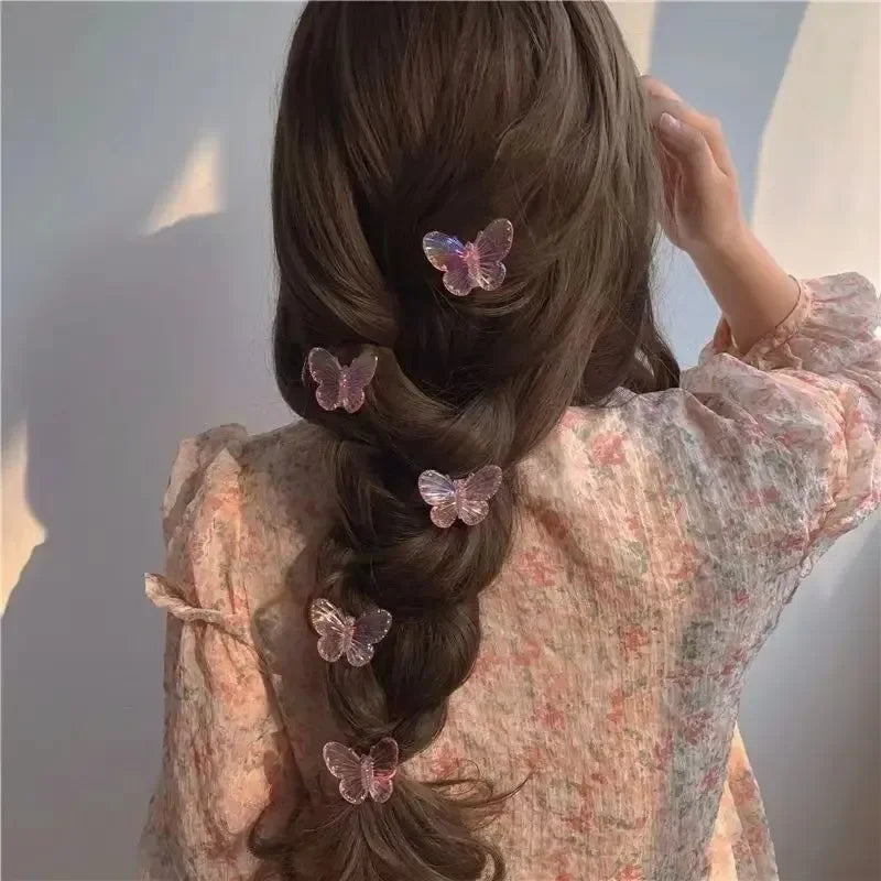 Colorful Butterflies Soft Girl Hairpins