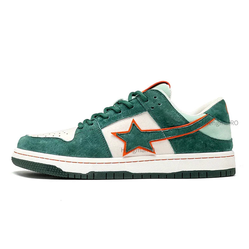 School Retro Multicolor Star Sneakers for Couples
