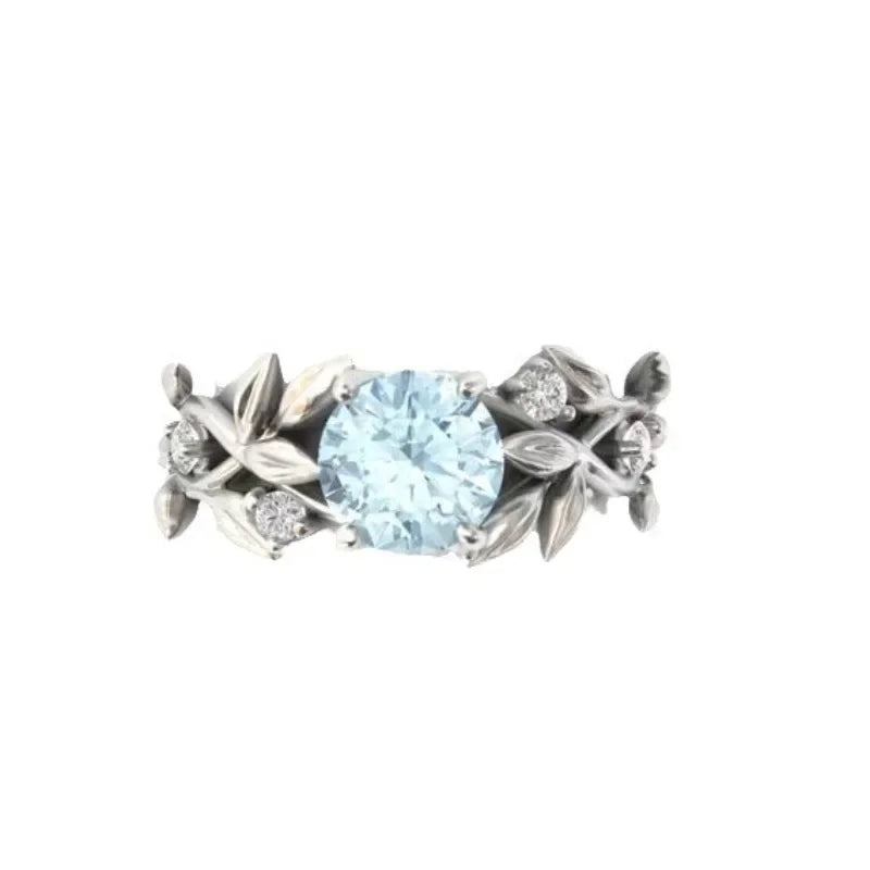 Shiny Blue Crystal Ring
