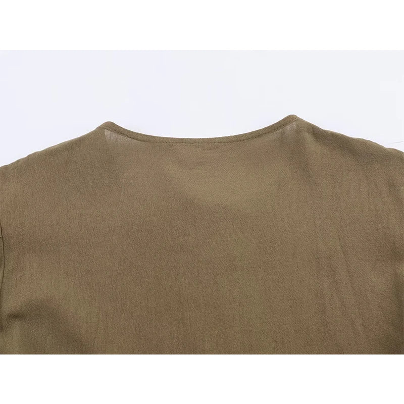 Floral Embroidery Vintage Casual Women Shirt