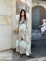Grunge Tie Dye Maxi Dress