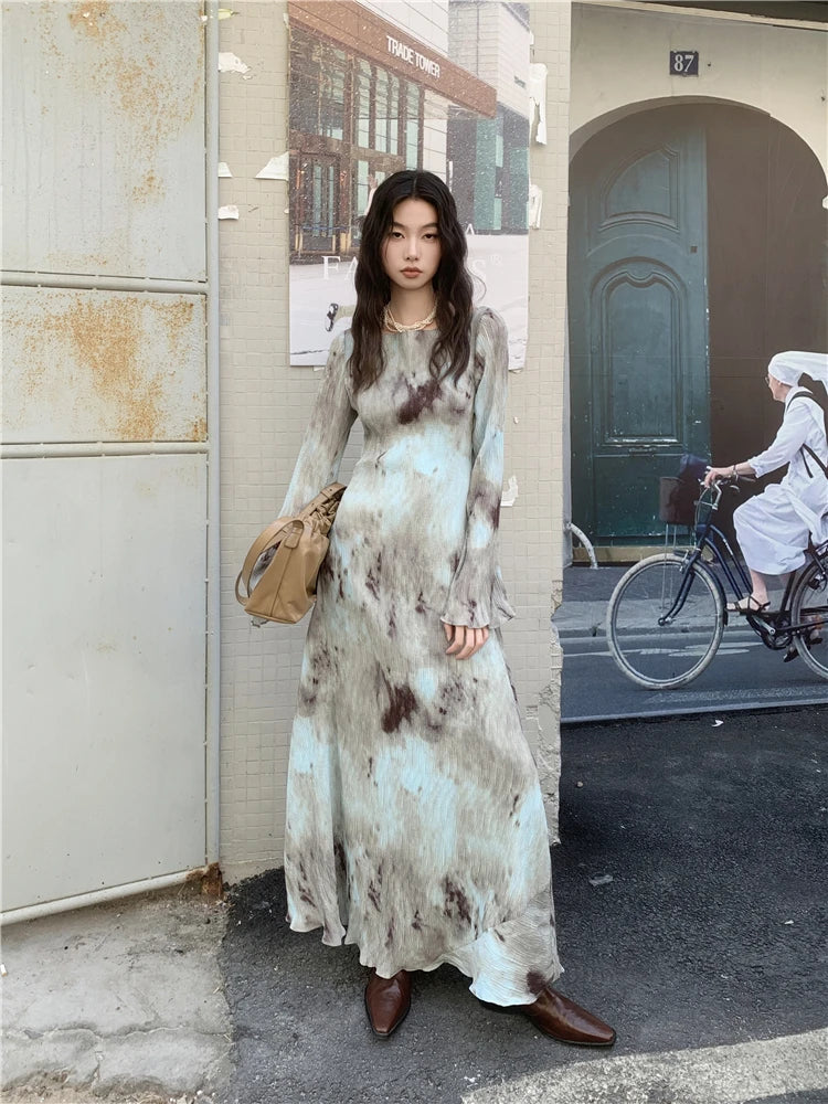 Grunge Tie Dye Maxi Dress