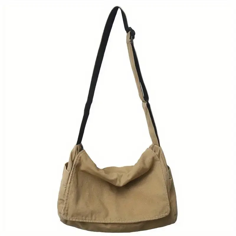 Y2K Large Canvas Messenger Bag