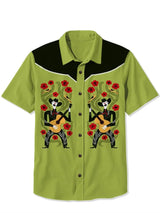 Summer Color Block Button Down Shirt