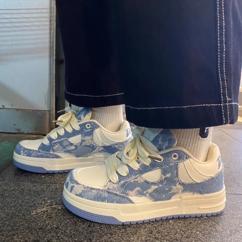 Color Blocked Elevated Casual School Sneakers