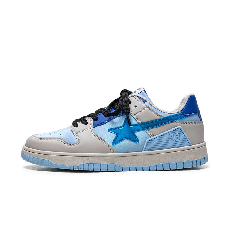 School Retro Multicolor Star Sneakers for Couples