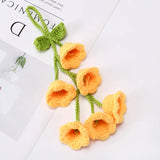 Bell Orchid Bouquet Kintted Crochet Flower