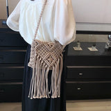 Women Crochet Tassel Beach Bag