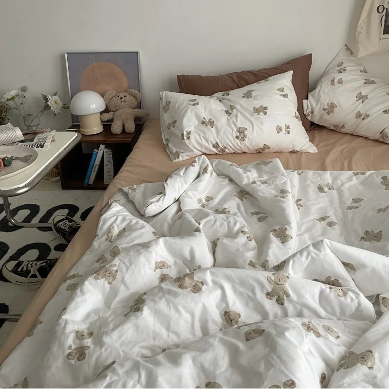 Solid Color Simple Striped Pillowcase