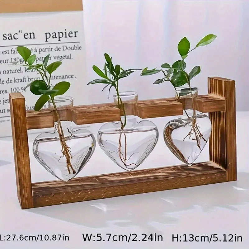 Creative Wooden Frame Small Vintage Vase