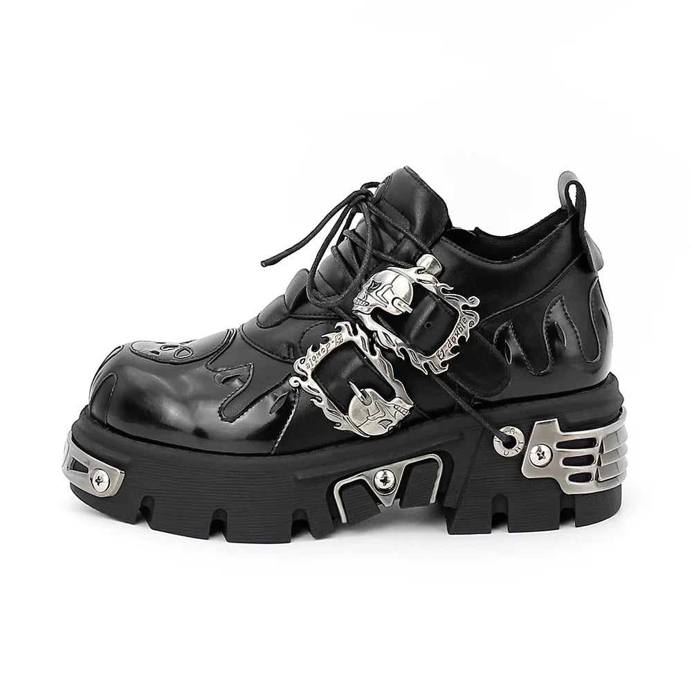 Vintage Dark Punk Lederschuhe