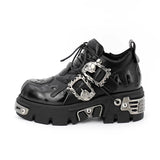 Vintage Dark Punk Lederschuhe