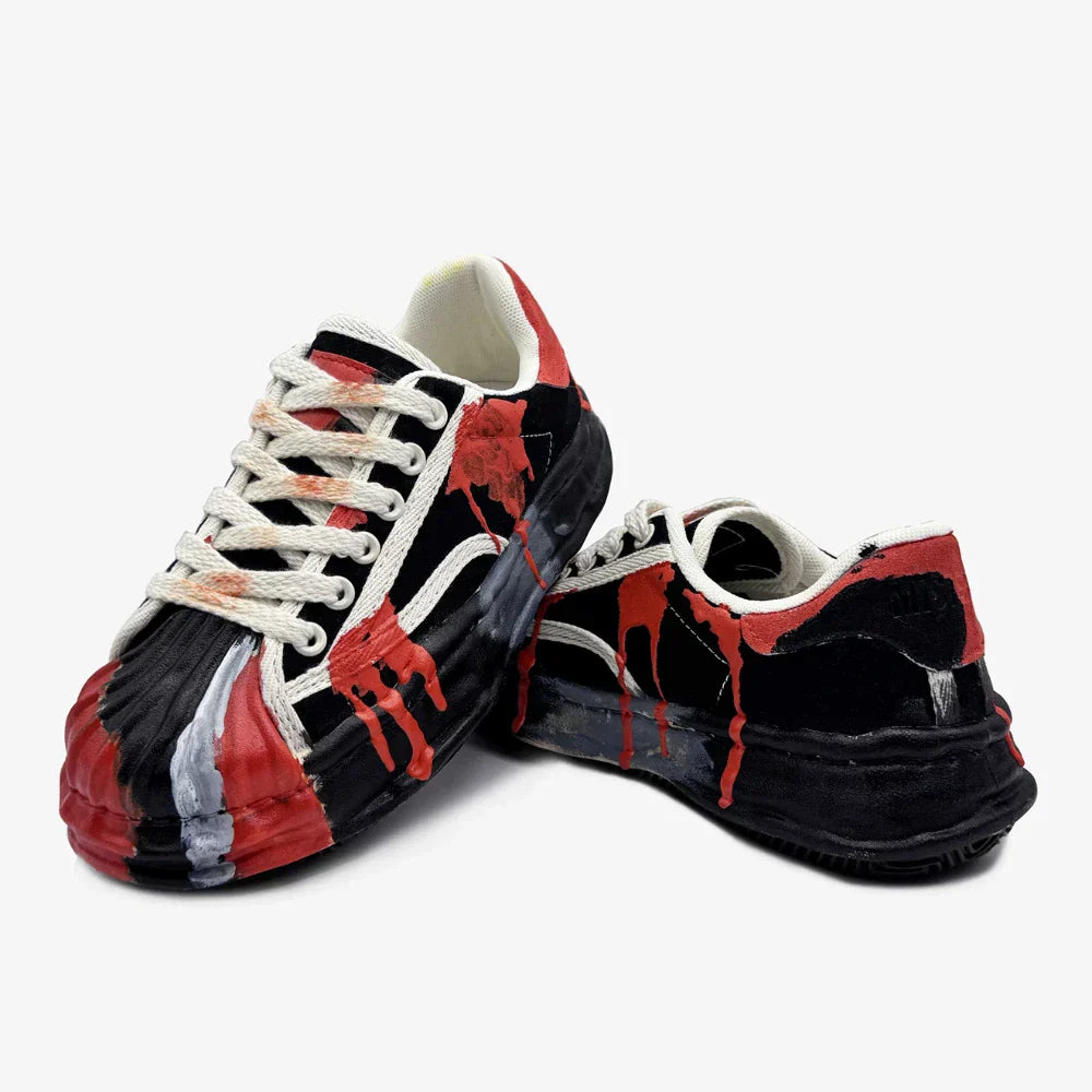 Retro Hand-Painted Graffiti Punk School Sneakers