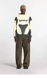 Vintage Distressed Puff Patchwork Hoodie