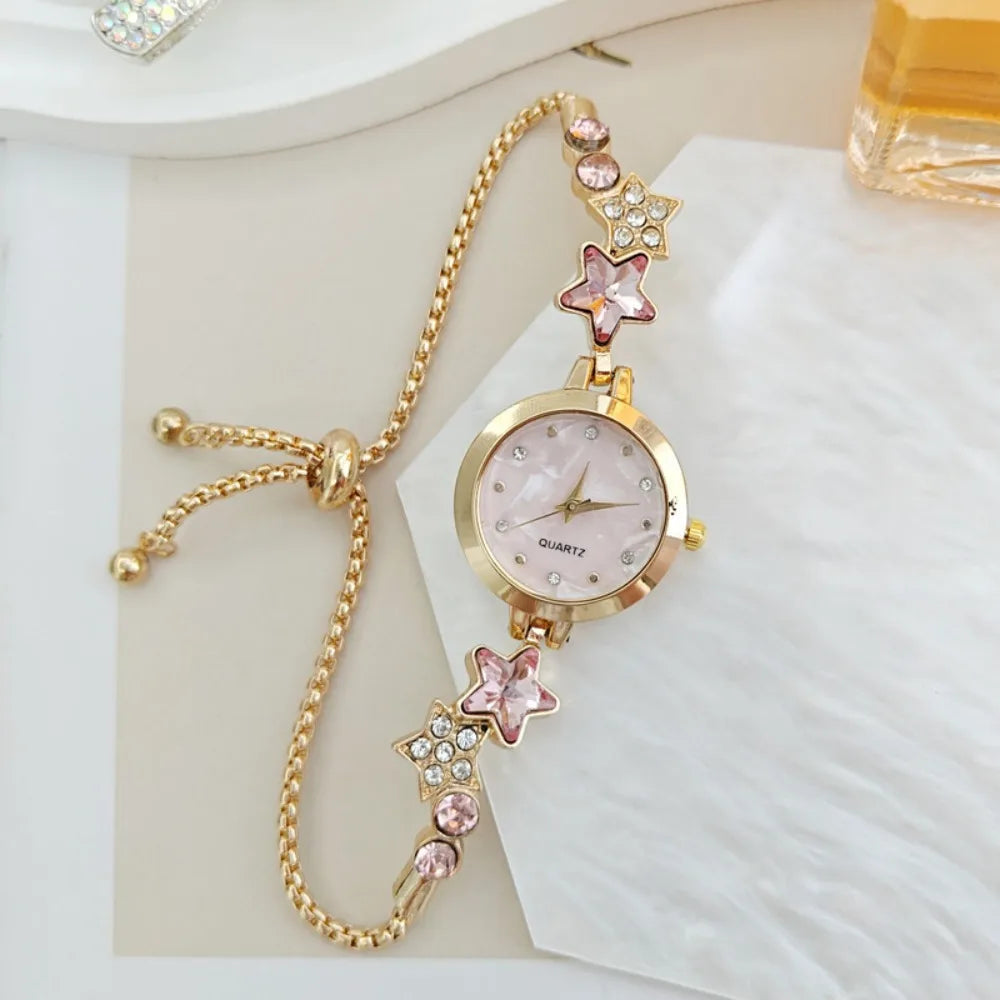 Rhinestone Elegant Adjustable Bracelet Watch