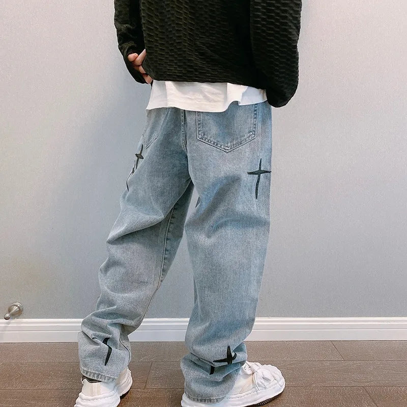 Y2K Star Straight Leg Jeans