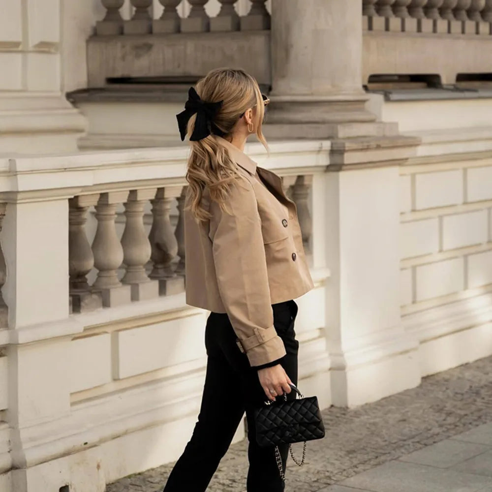 Old Money Double Breasted Long Sleeve Jacket