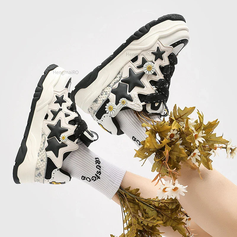 Star Retro Platform School Sneakers