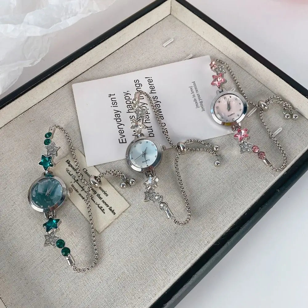 Rhinestone Elegant Adjustable Bracelet Watch