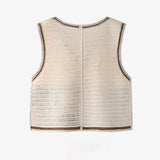 Handmade Crochet Woman Vest Open Front