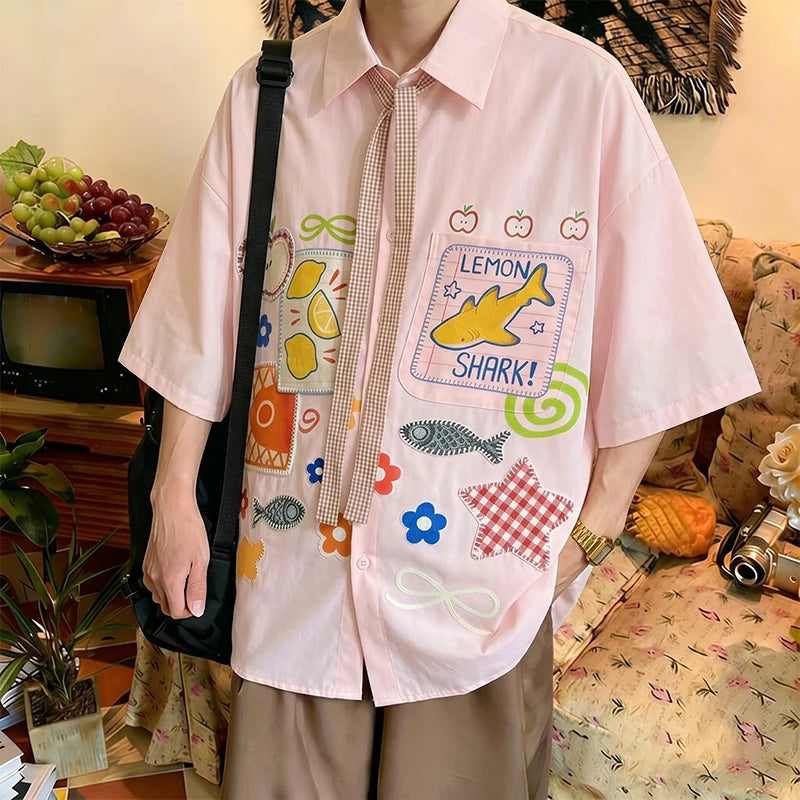 Lemon Shark Colorful Print Shirt