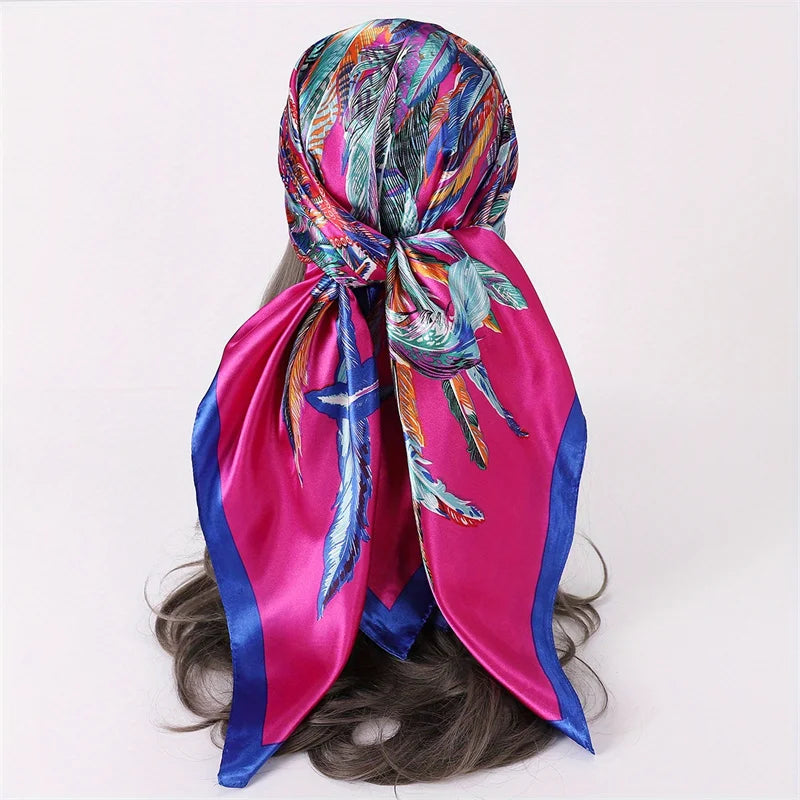 Summer Concert Silk Satin Head Scarf