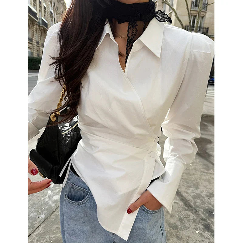 Corporate Girl White Office Shirt