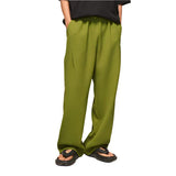 Polyester Solid Color Wide Leg Sweatpants