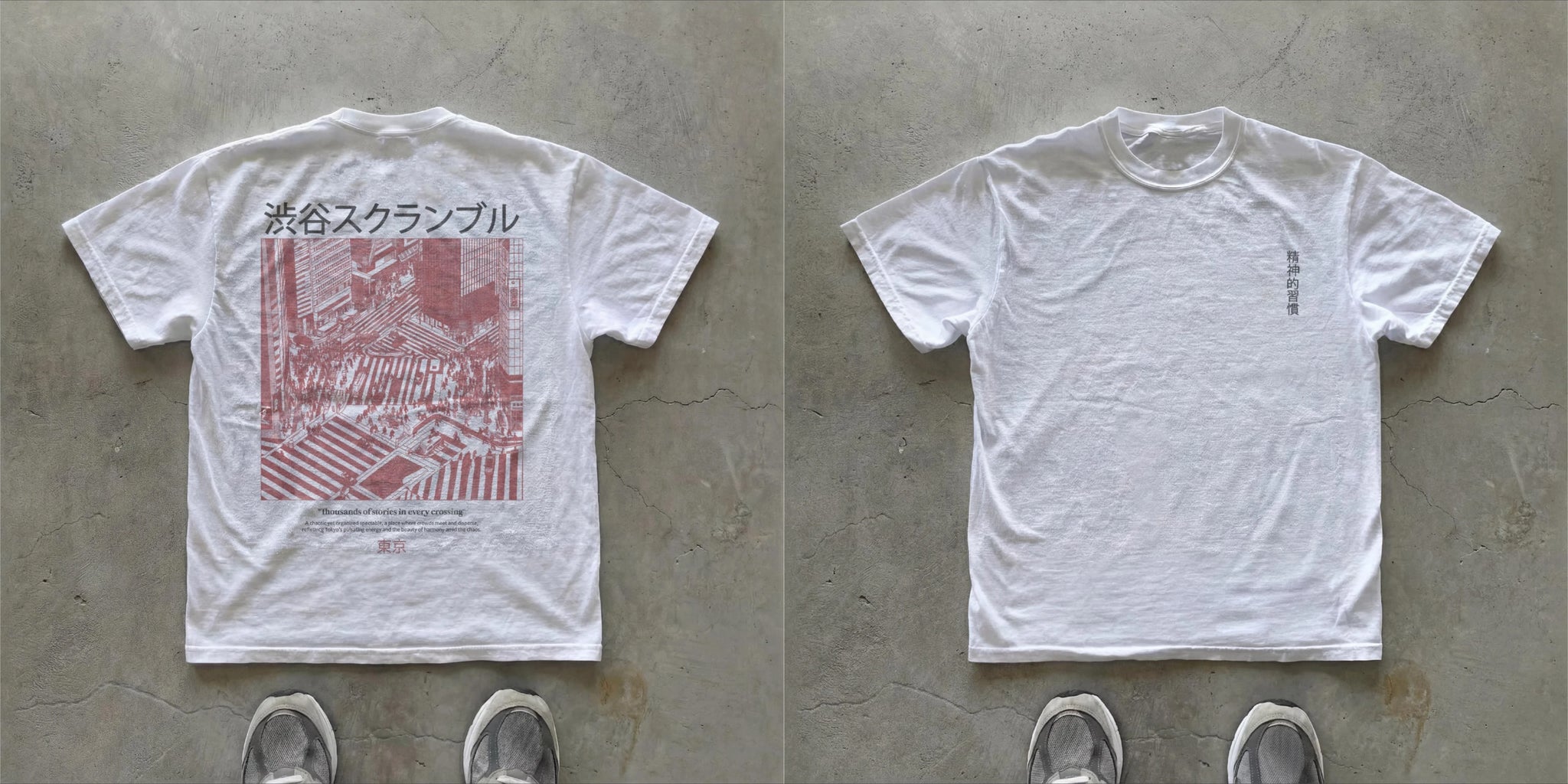 Shibuya Crossroad Graphic Print Summer T-shirt