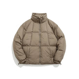 Waterproof Thicken Down Solid Color Puffer Jacket