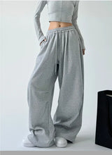 Graue weite Hose mit Kordelzug