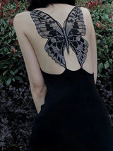 Black Butterfly Gothic Maxi dress