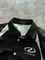 Oversized V-Ausschnitt Retro-Shirt
