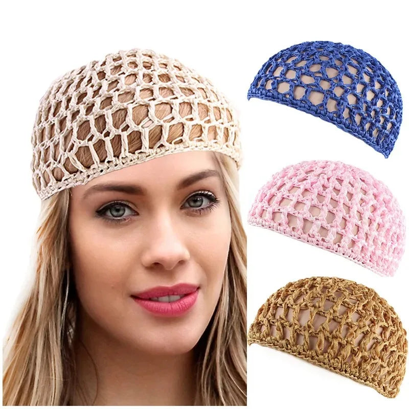 Crochet Turbans Knitted Handmade Hair Net