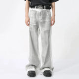 Cyperpunk Washed White Straight Leg Pants