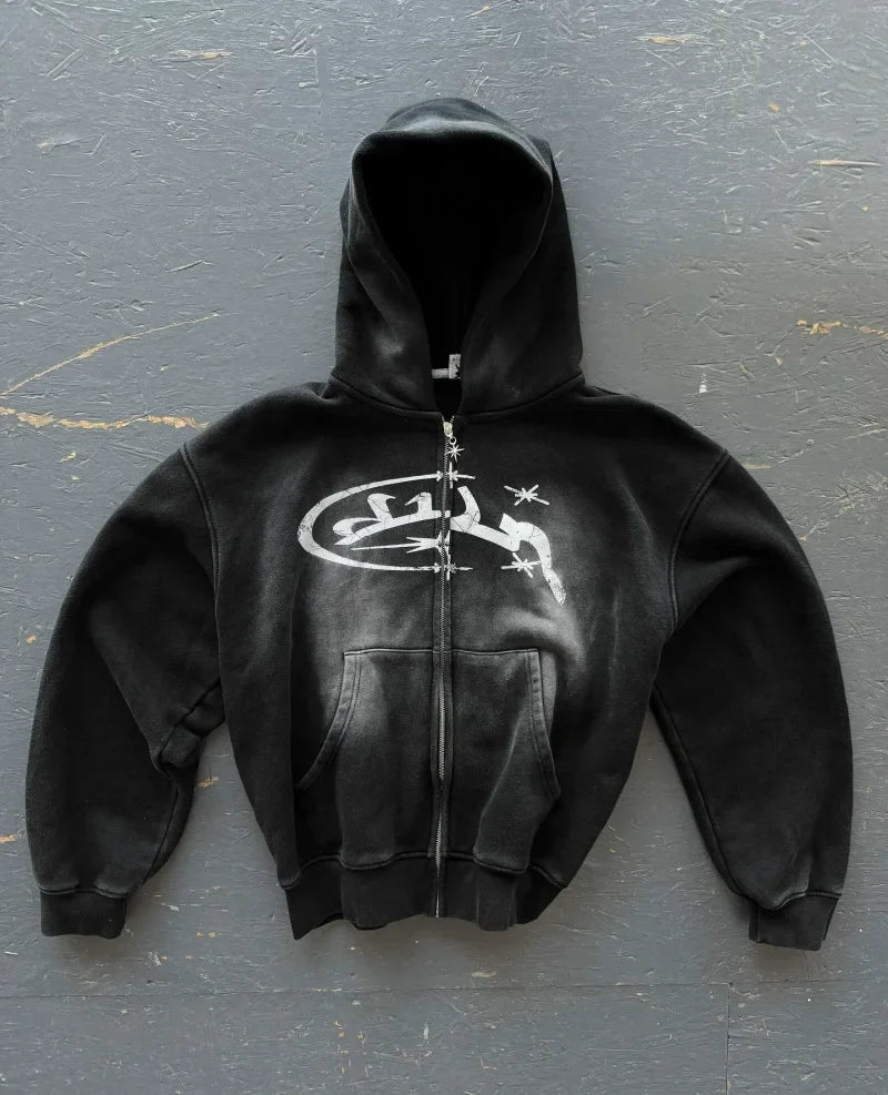 Y2K Flux Tribial Oversized Hoodie