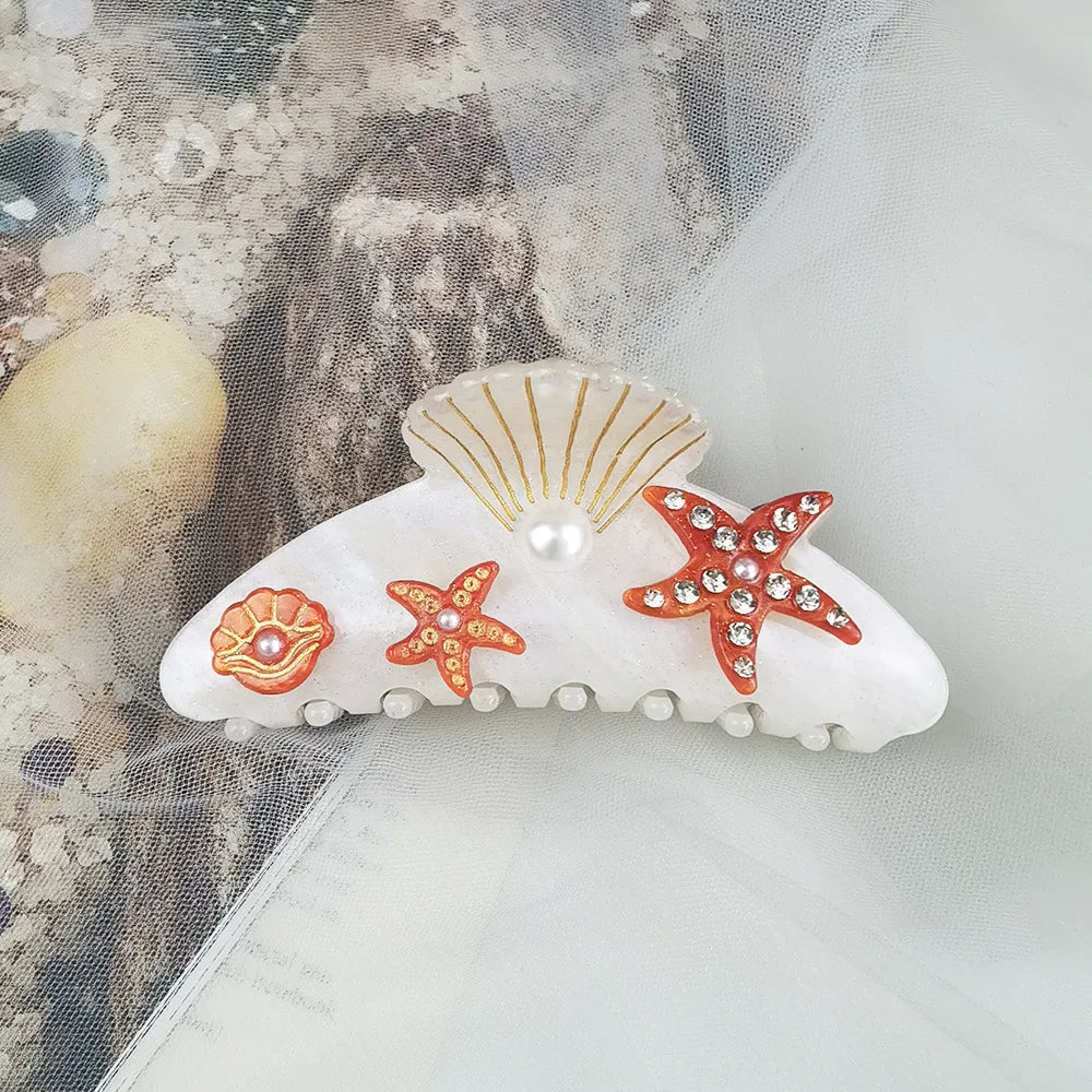 Y2K Claw Shell Starfish Hair Claw
