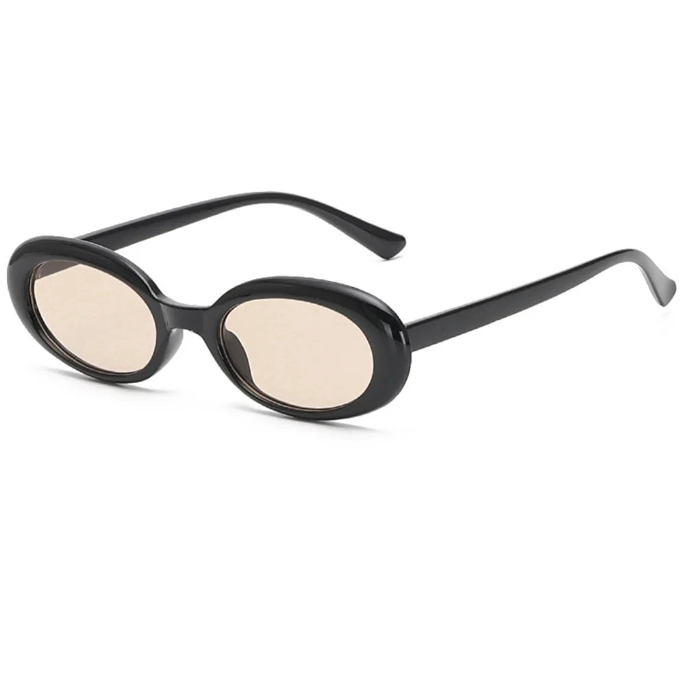 Retro Oval Small Frame Gothic Sunglasses