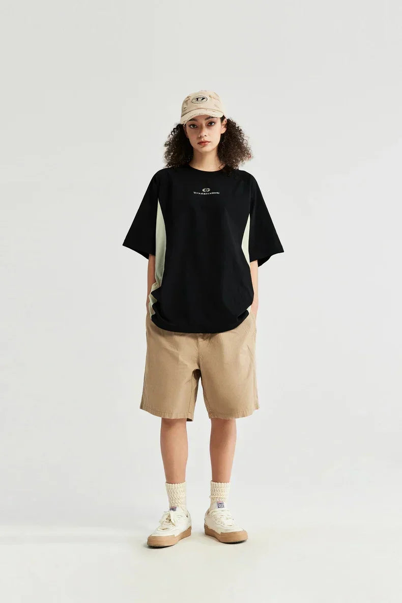 Oversized Patchwork Skater Girl T-Shirt