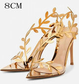 Fairy Core Floral Leaves Heels