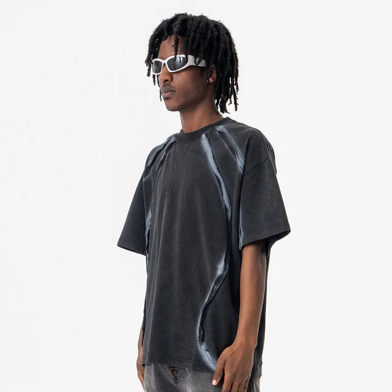 Casual Vibrant Graphic Black Print T-Shirt
