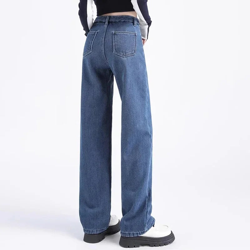 High Waist Velvet Jeans