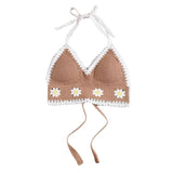 Handmade Knitted Boho Beach Camisoles Crochet Bikini