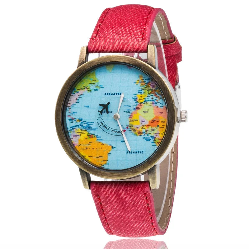 Map Women Luxury Quartz Watch